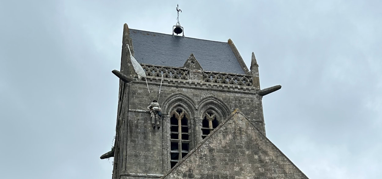 Sainte-Mère-Église is a must visit site D Day Normandy site for every American