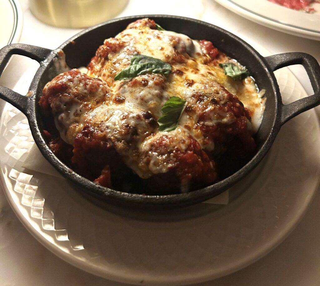 1587 Wagyu Meatballs is a popular starter at 1587 Prime, a fine dining experience at Kansas City.