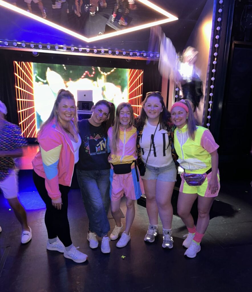 80s Night is a costume party onboard Virgin Voyages’ Scarlet Lady cruise ship.