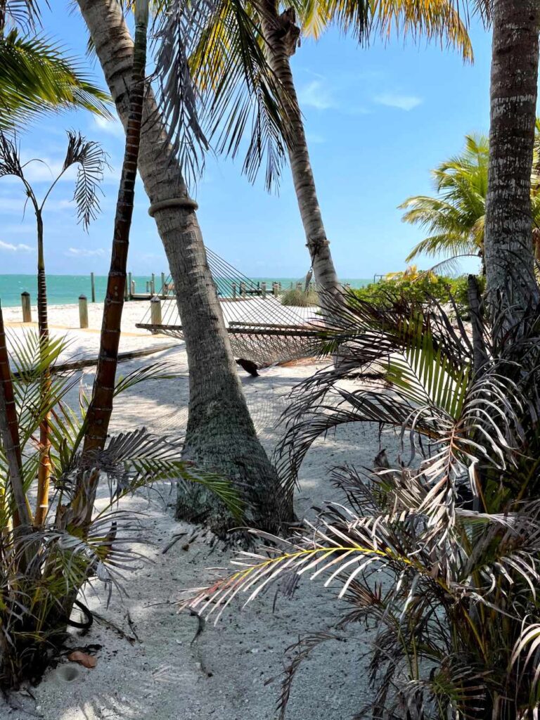 Peaceful hammock view facing the beach on North Captiva Island