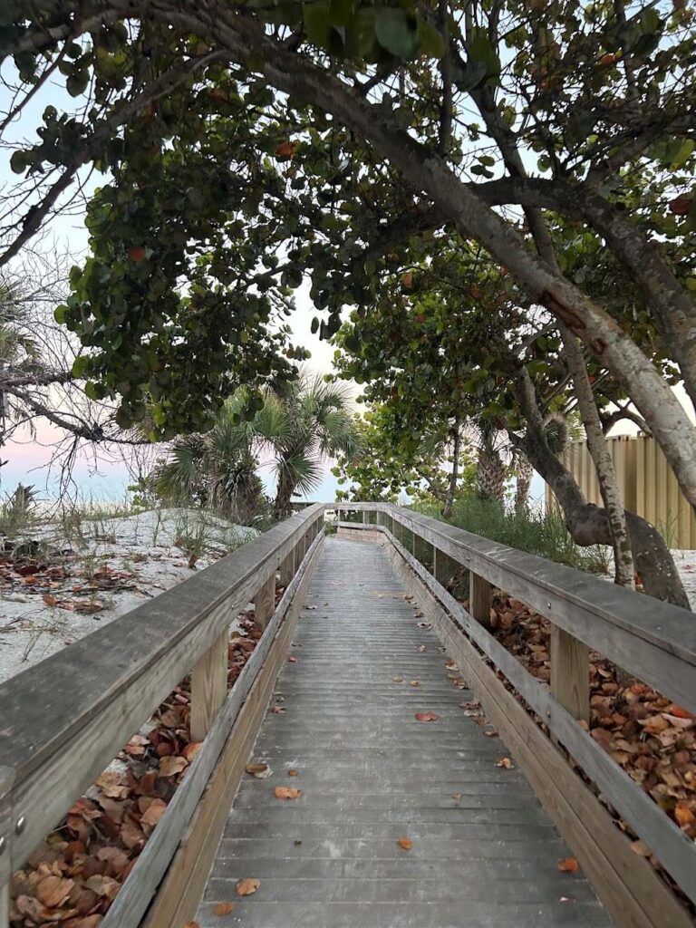 Relaxing beach day in Bonita Springs with minimal crowds and clear water