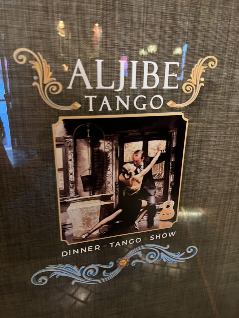 Dinner and tango show at Aljibe Tango with live dance performance, a must-have experience on a 2 day trip to Buenos Aires.