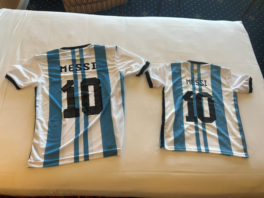Lionel Messi's number 10 Jerseys photographed at Argentina on a 2 day Buenos Aires trip.