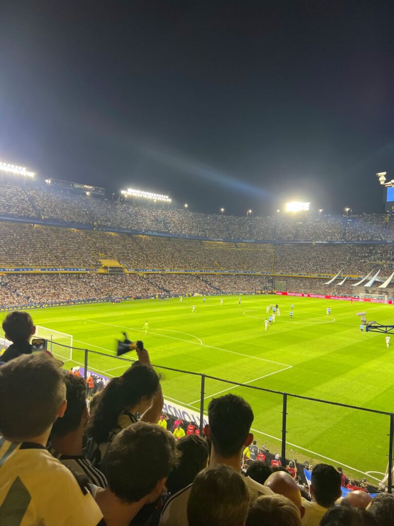 Electric atmosphere at a live Argentina vs Uruguay match in Buenos Aires