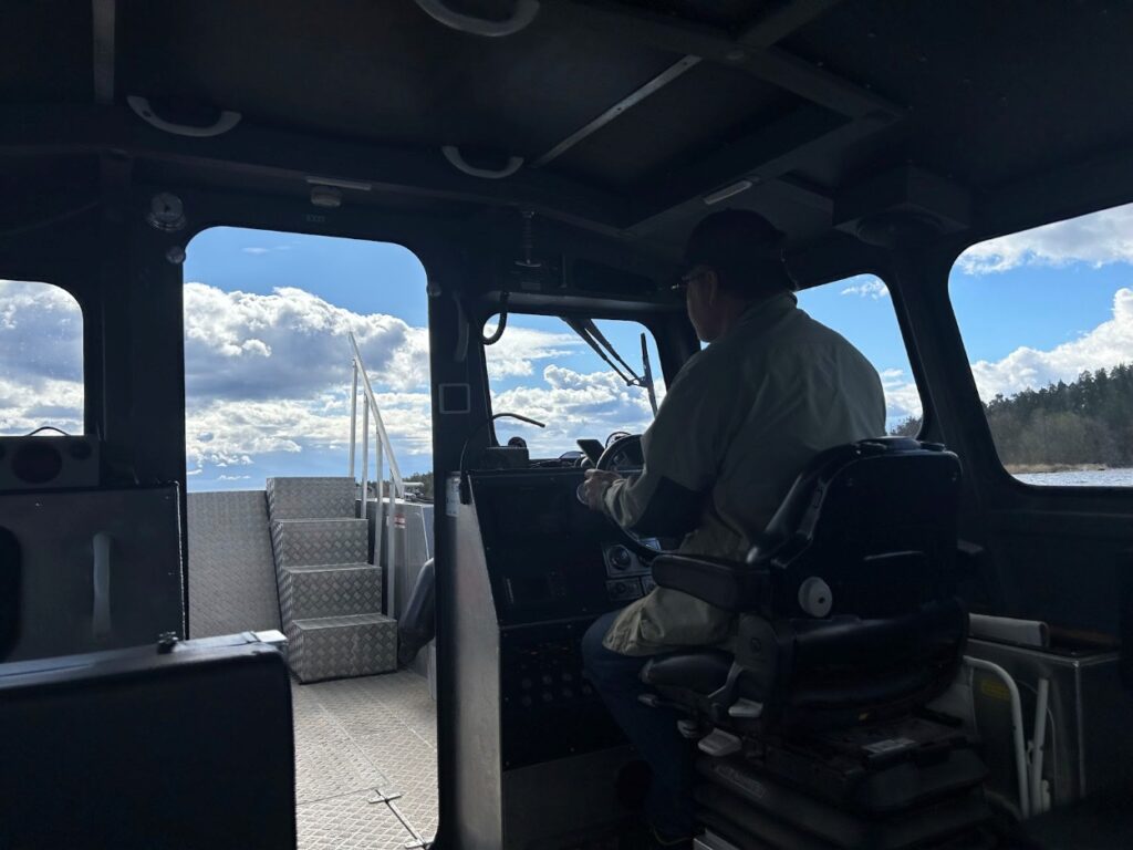 Authentic Scandinavian water taxi experience in the Baltic coastal region.