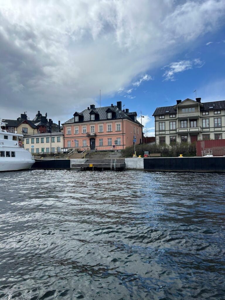 Scenic waterfront view of Vaxholm during a day trip from Stockholm