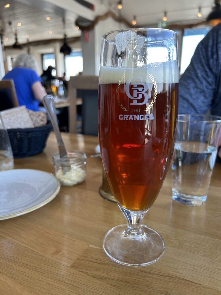 Local Swedish beer served at Hamnkrogen