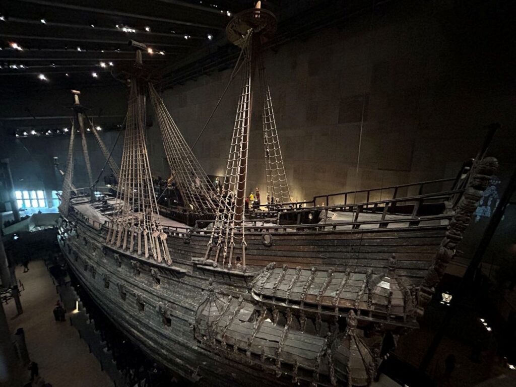 Massive 17th-century warship displayed inside the Vasa Museum