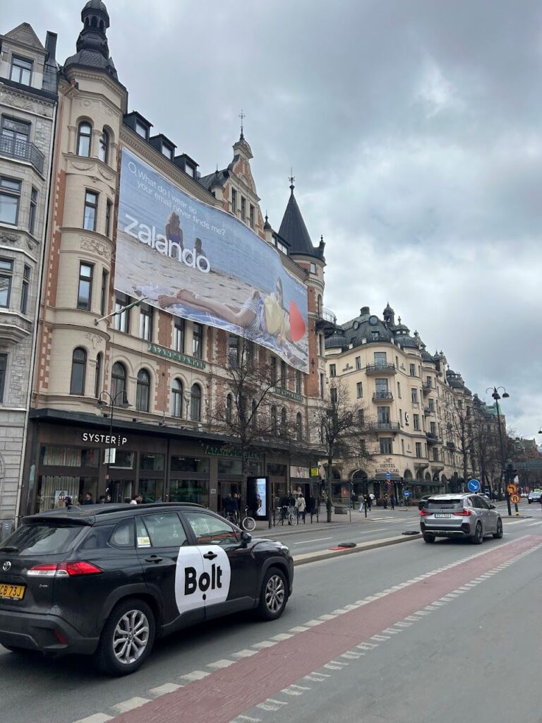 Stunning city views with historic buildings in Stockholm.
