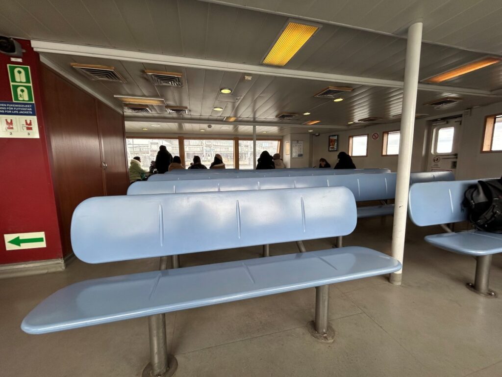 The ferry ride from Helsinki's Market Square to Suomenlinna is just fifteen minutes long.