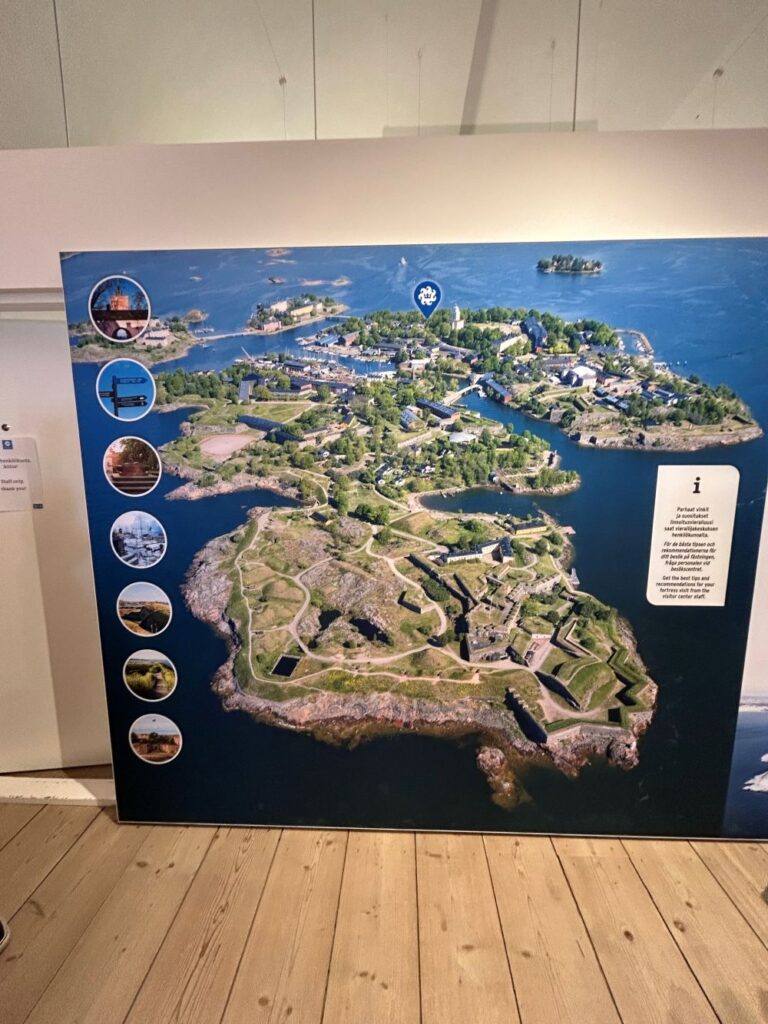 A map of Suomenlinna , a UNESCO World Heritage Site in Finland.