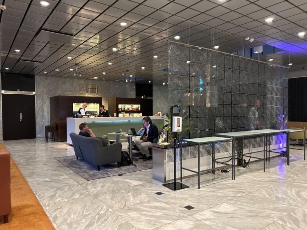Elegant Scandinavian-inspired lobby at Hilton Helsinki Kalastajatorppa