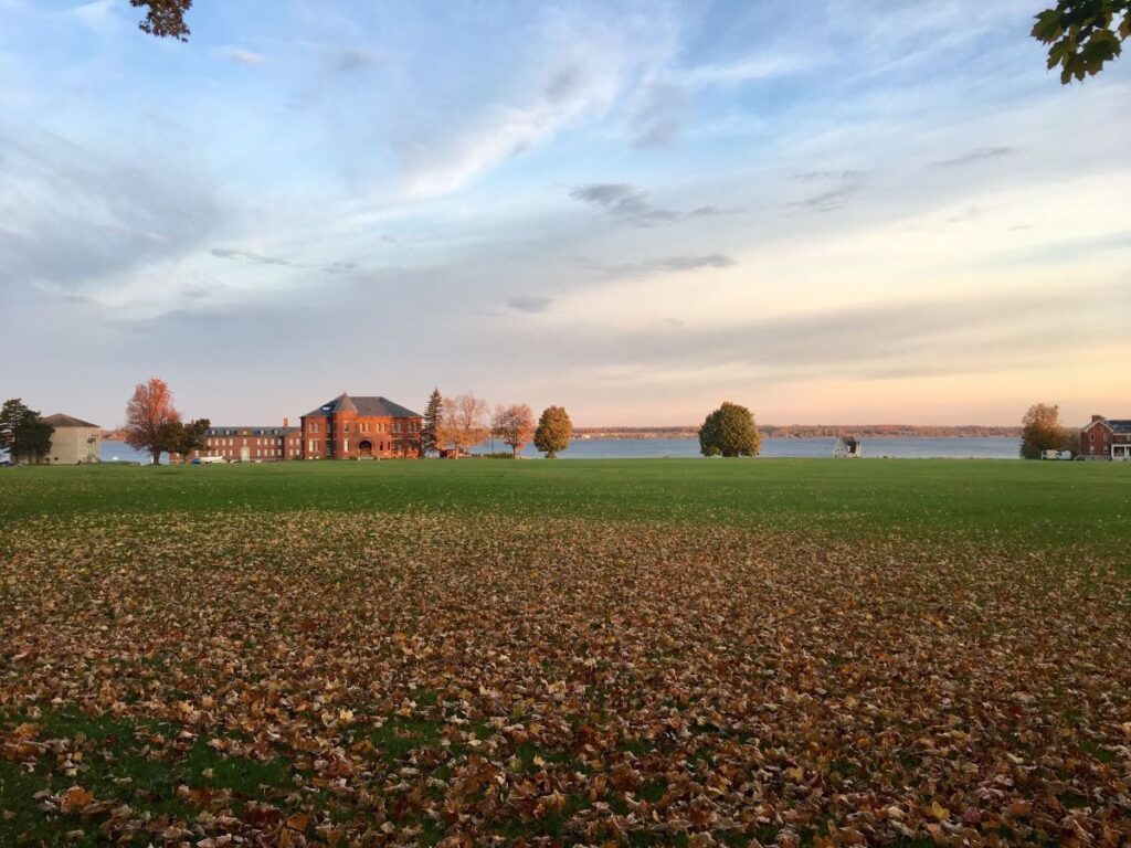 Picturesque walk through the historic Pike Road and Brady Road area in Sackets Harbor during autumn