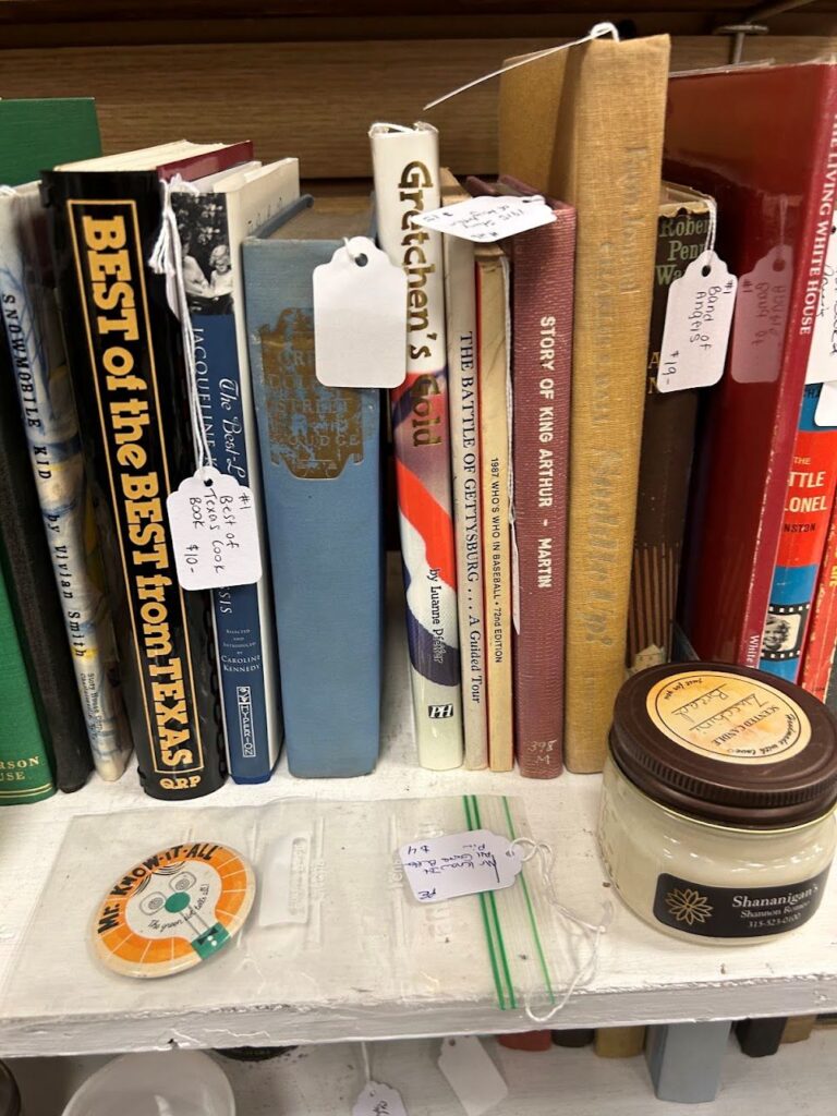 Rare books in in historic Sackets Harbor at Junk in the Trunk