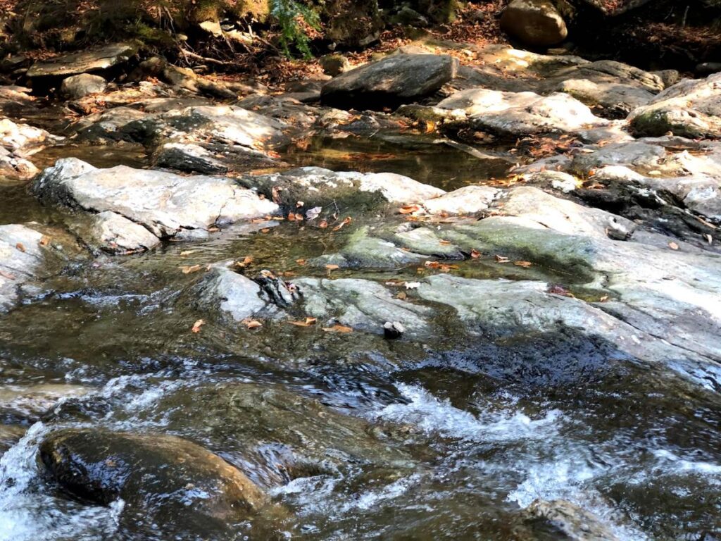 A stream at Smugglers’ Notch. State Park visited on a road trip to Vermont in Fall.
