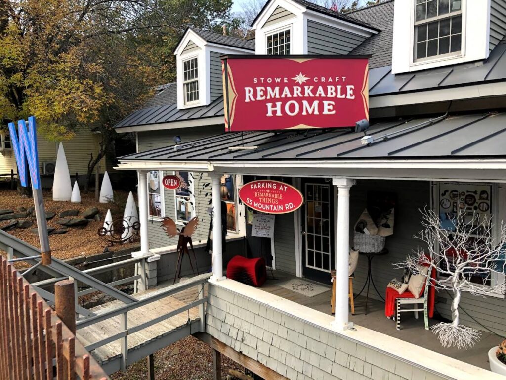 A local craft beer shop at Stow Village visited on a road trip to Vermont