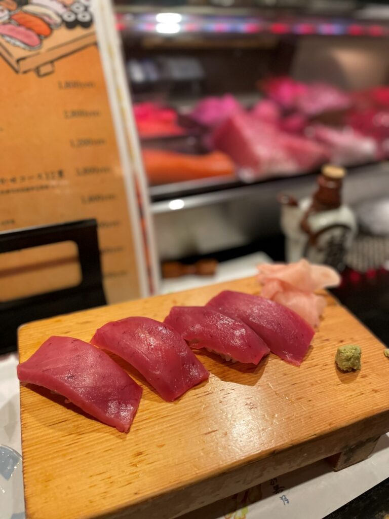 Hakozushi — Traditional Osaka-style pressed sushi made by layering fish and sushi rice in a wooden mold.