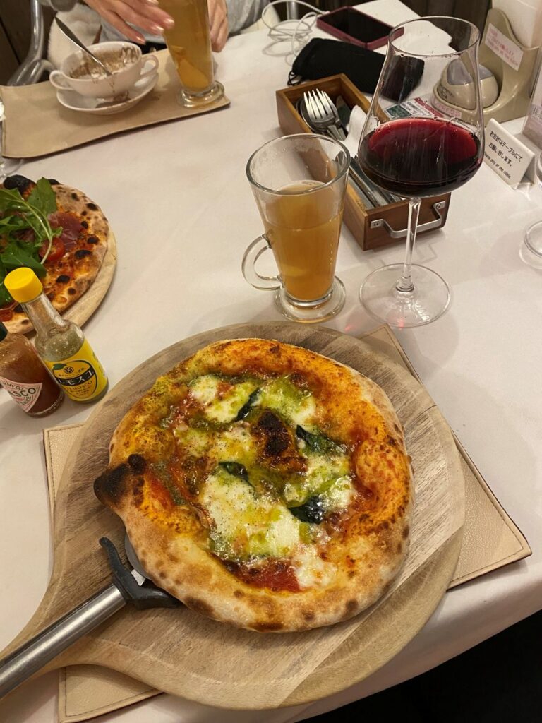 Beyond Japanese food, you can find international food like pizza in Hiroshima.