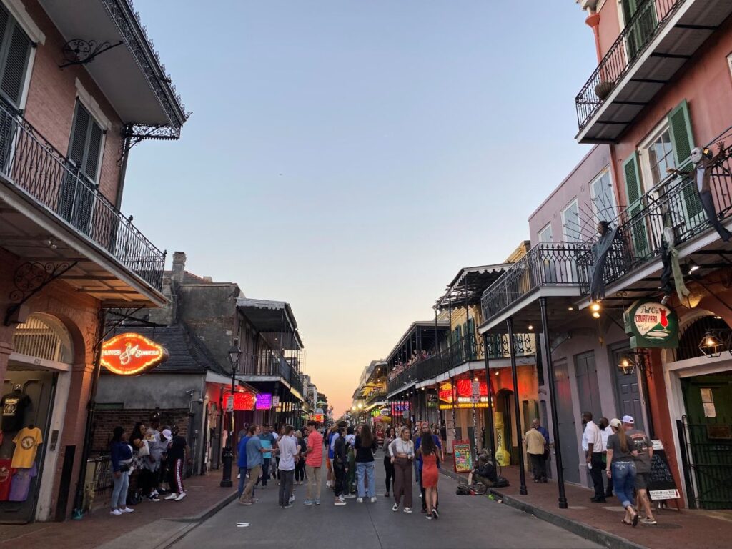 Nightlife in Bourbon Street is a popular activity to explore in New Orleans