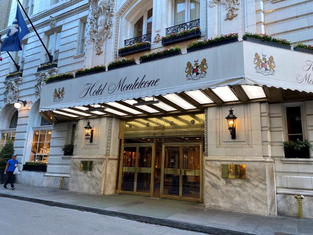 Hotel Monteleone in New Orleans featured on a 2 Day Haunted New Orleans Itinerary, known for its historic charm and ghost stories