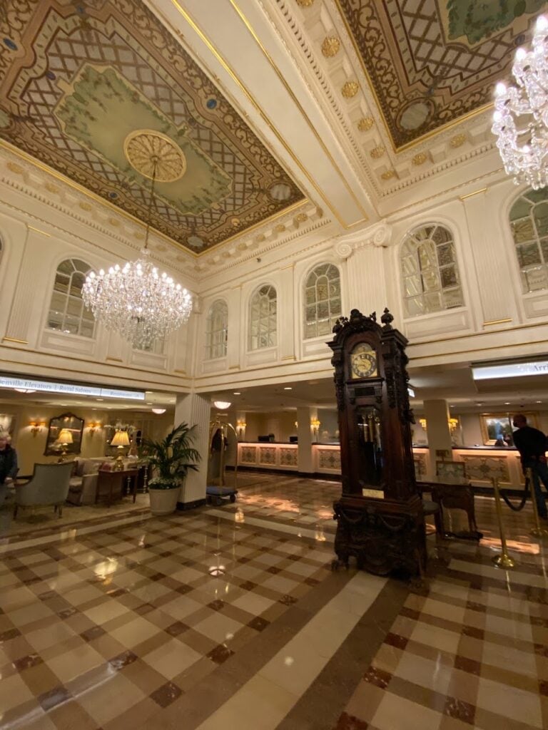 Hotel Monteleone on a 2-day spooky New Orleans itinerary, showcasing elegant historic architecture in the heart of the French Quarter