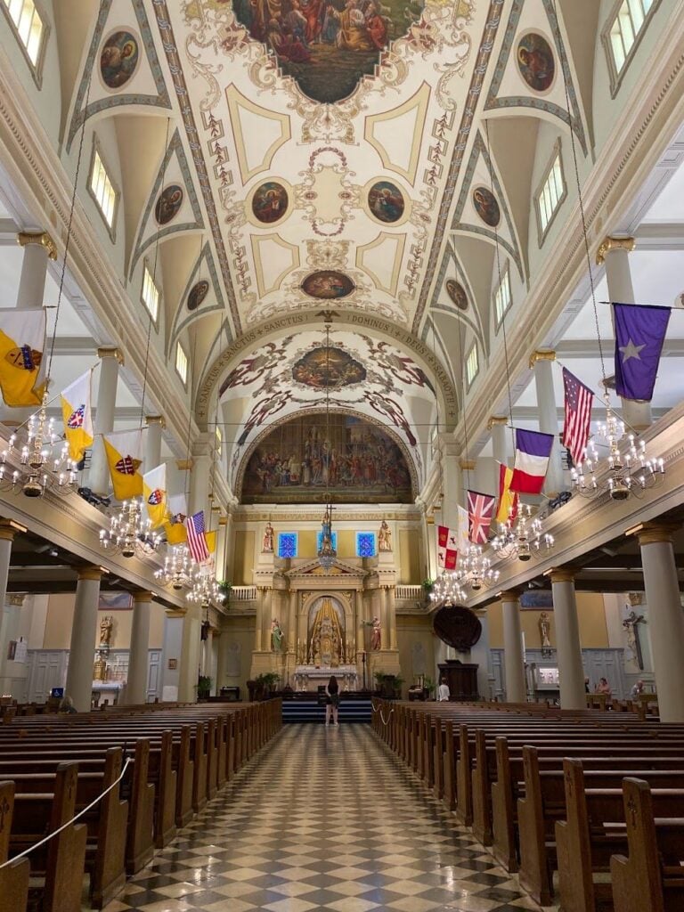 St. Louis Cathedral and Jackson Square featured on a two-day spooky New Orleans itinerary through the historic French Quarter